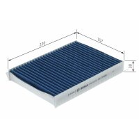 BOSCH 0 986 628 642 Filter, Innenraumluft