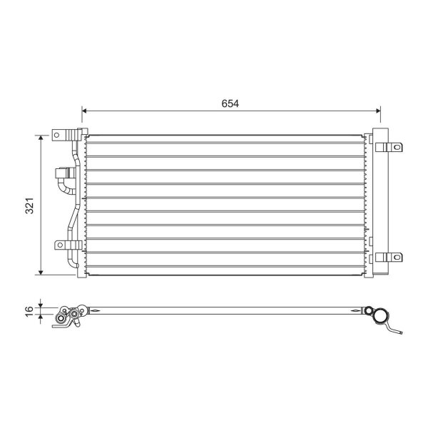 VALEO 822702 Kondensator, Klimaanlage