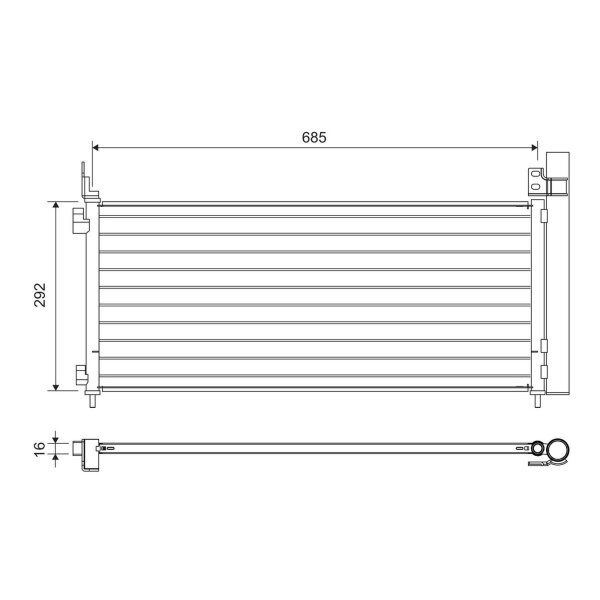VALEO 822720 Kondensator, Klimaanlage