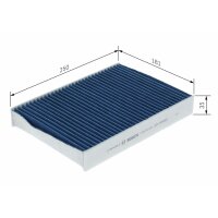 BOSCH 0 986 628 646 Filter, Innenraumluft