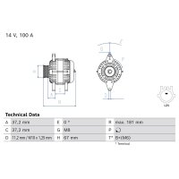 BOSCH 0 986 086 510 Generator