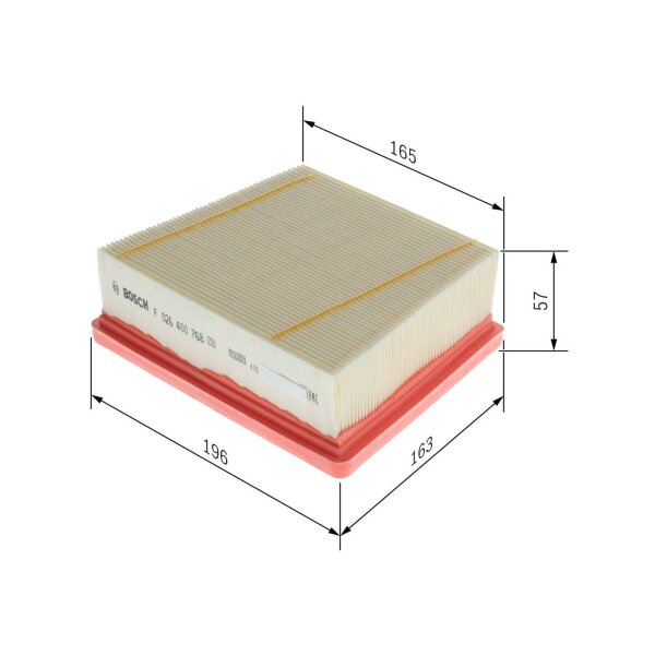 BOSCH F 026 400 768 Luftfilter