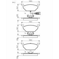 BOSCH 0 986 495 213 Bremsbelagsatz, Scheibenbremse