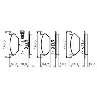 BOSCH 0 986 495 213 Bremsbelagsatz, Scheibenbremse
