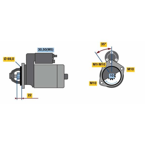 BOSCH 0 986 023 870 Starter