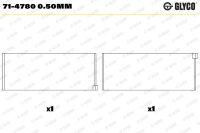 GLYCO 71-4780 0.50MM Pleuellagerschale