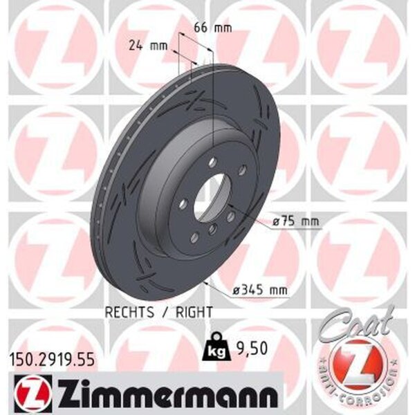 ZIMMERMANN 150.2919.55 Bremsscheibe