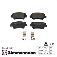 ZIMMERMANN 26642.155.2 Bremsbelagsatz, Scheibenbremse
