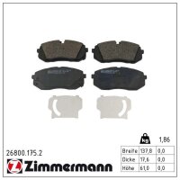 ZIMMERMANN 26800.175.2 Bremsbelagsatz, Scheibenbremse