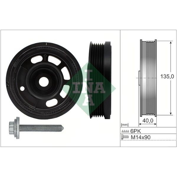 Schaeffler INA 544 0172 20 Riemenscheibe, Kurbelwelle