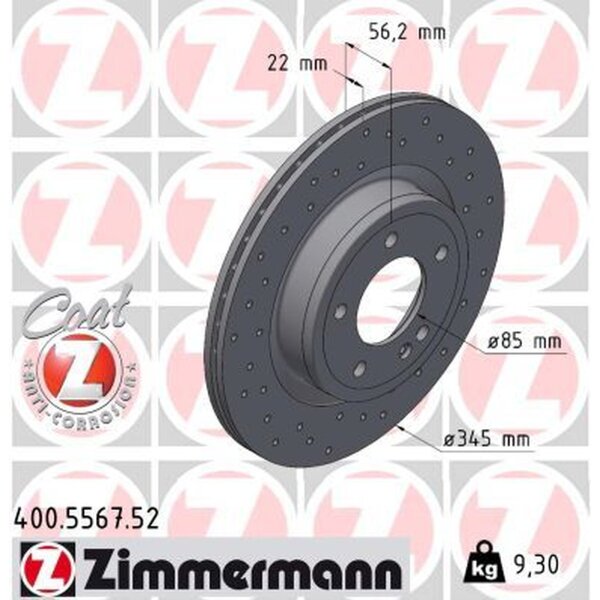 ZIMMERMANN 400.5567.52 Bremsscheibe