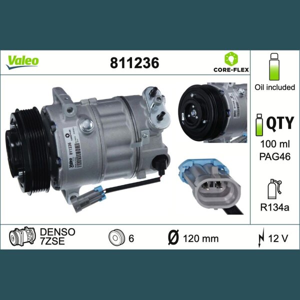 VALEO 811236 Kompressor, Klimaanlage