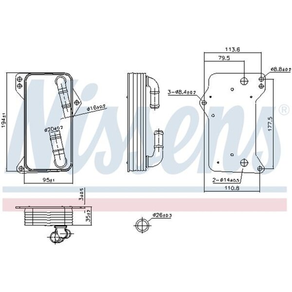 NISSENS 91505 Ölkühler, Automatikgetriebe