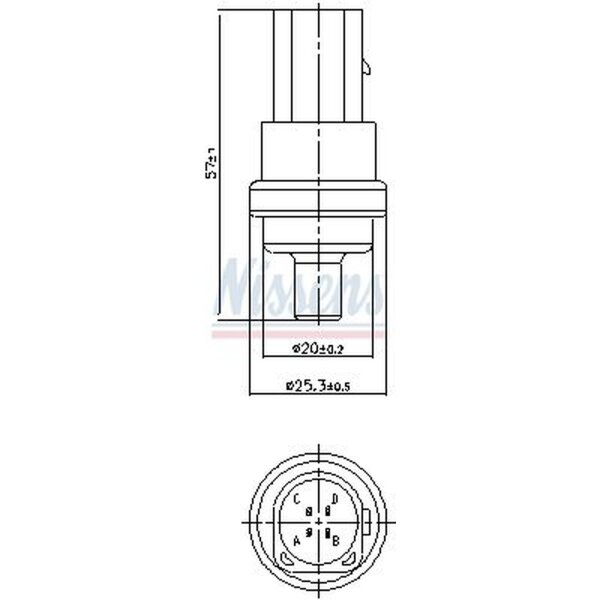 NISSENS 207009 Sensor, Kühlmitteltemperatur