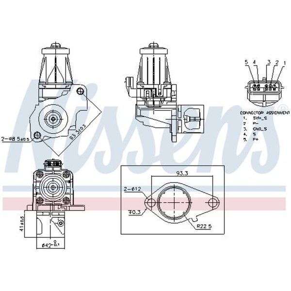 NISSENS 98405 AGR-Ventil
