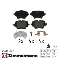 ZIMMERMANN 25617.185.2 Bremsbelagsatz, Scheibenbremse