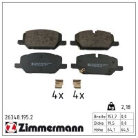 ZIMMERMANN 26348.195.2 Bremsbelagsatz, Scheibenbremse