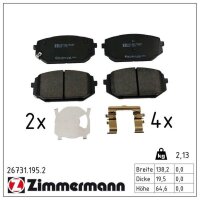 ZIMMERMANN 26731.195.2 Bremsbelagsatz, Scheibenbremse