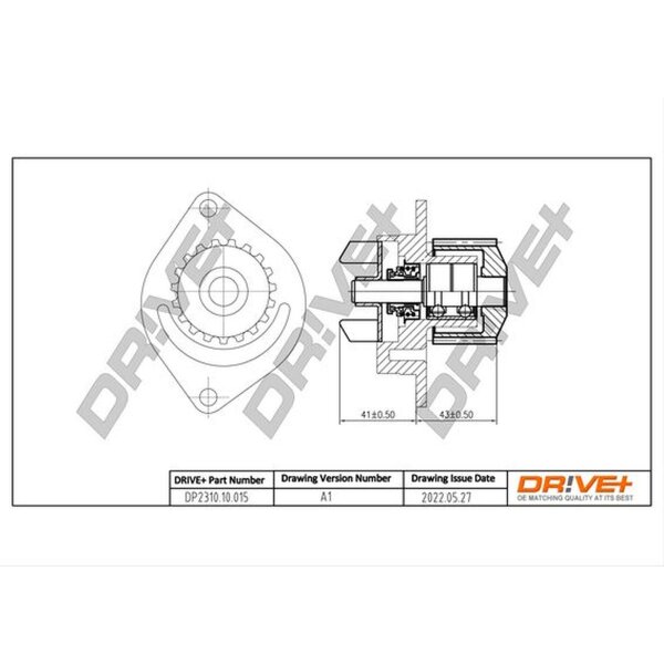 DR!VE+ DP2310.10.015 Wasserpumpe, Motorkühlung