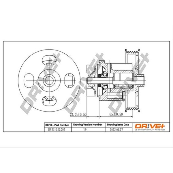 DR!VE+ DP2310.10.001 Wasserpumpe, Motorkühlung