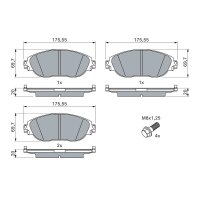 BOSCH 0 986 424 628 Bremsbelagsatz, Scheibenbremse