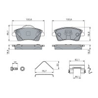 BOSCH 0 986 460 141 Bremsbelagsatz, Scheibenbremse