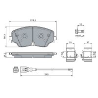 BOSCH 0 986 460 162 Bremsbelagsatz, Scheibenbremse