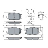 BOSCH 0 986 460 164 Bremsbelagsatz, Scheibenbremse