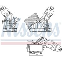 NISSENS 91487 Ölkühler, Motoröl
