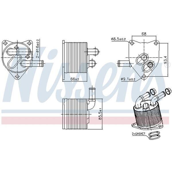 NISSENS 91512 Ölkühler, Automatikgetriebe