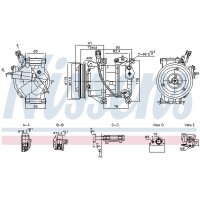 NISSENS 891095 Kompressor, Klimaanlage