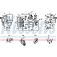 NISSENS 891108 Kompressor, Klimaanlage