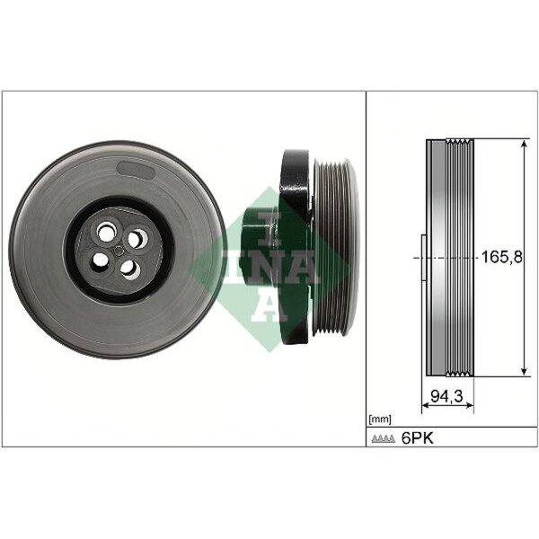 Schaeffler INA 544 0602 10 Riemenscheibe, Kurbelwelle