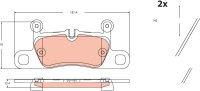 TRW GDB2465 Bremsbelagsatz, Scheibenbremse