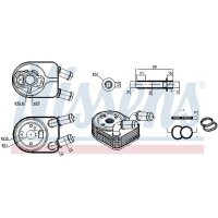 NISSENS 91499 Ölkühler, Motoröl