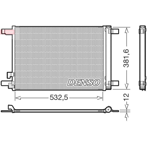 DENSO DCN02048 Kondensator, Klimaanlage