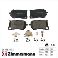 ZIMMERMANN 26306.180.2 Bremsbelagsatz, Scheibenbremse