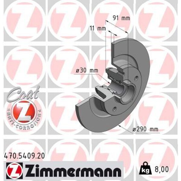 ZIMMERMANN 470.5409.20 Bremsscheibe