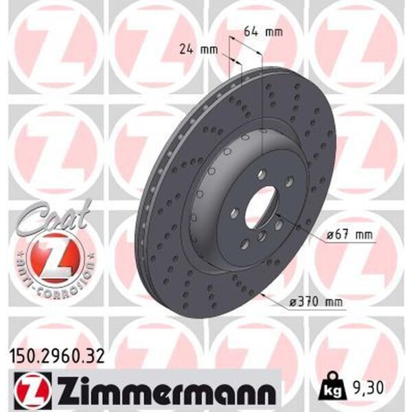 ZIMMERMANN 150.2960.32 Bremsscheibe