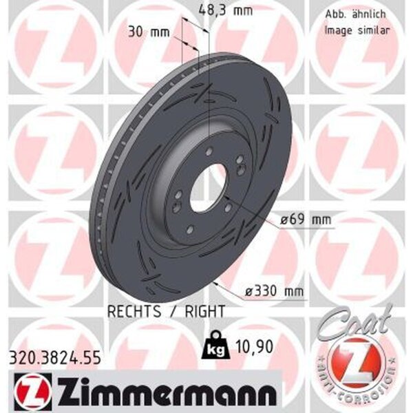 ZIMMERMANN 320.3824.55 Bremsscheibe
