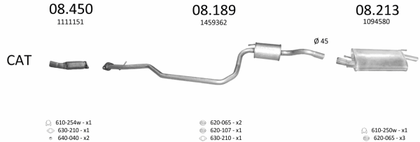 EDEX 575 Abgasanlage