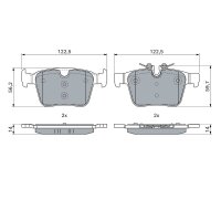 BOSCH 0 986 460 034 Bremsbelagsatz, Scheibenbremse