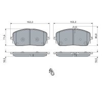 BOSCH 0 986 460 035 Bremsbelagsatz, Scheibenbremse
