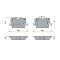 BOSCH 0 986 460 056 Bremsbelagsatz, Scheibenbremse
