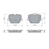 BOSCH 0 986 460 057 Bremsbelagsatz, Scheibenbremse