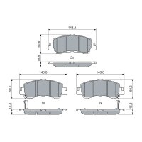 BOSCH 0 986 460 070 Bremsbelagsatz, Scheibenbremse