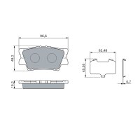 BOSCH 0 986 460 119 Bremsbelagsatz, Scheibenbremse