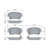 BOSCH 0 986 460 123 Bremsbelagsatz, Scheibenbremse