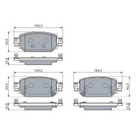 BOSCH 0 986 460 135 Bremsbelagsatz, Scheibenbremse