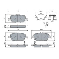 BOSCH 0 986 460 138 Bremsbelagsatz, Scheibenbremse
